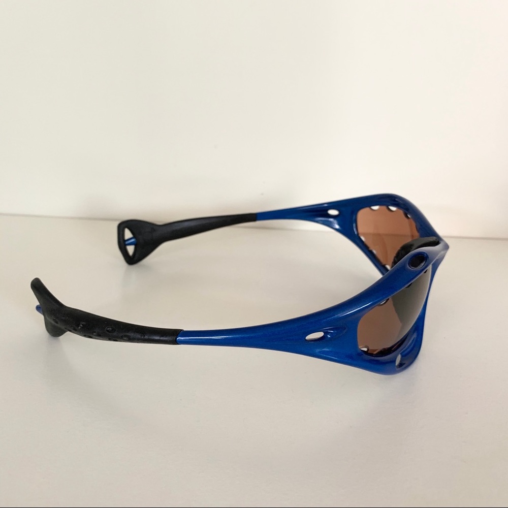 Vintage Oakley OG Pro racing jacket sunglasses in blue - Picture 2 of 16